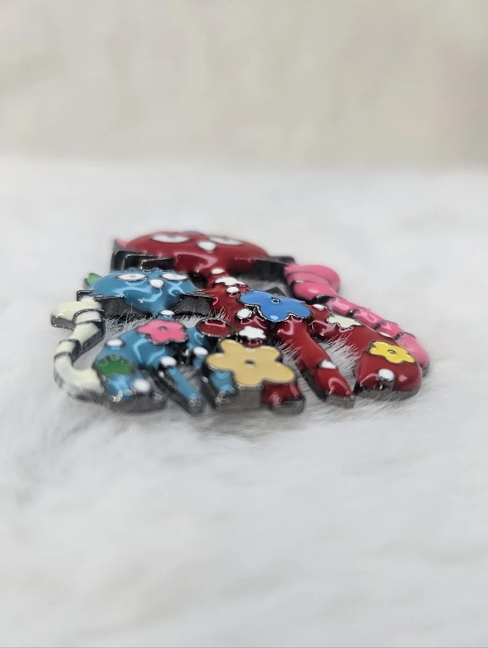 Multi Color Cat Brooch Pin NWOT